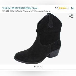 White Mountain Suede Slouch Western Boots